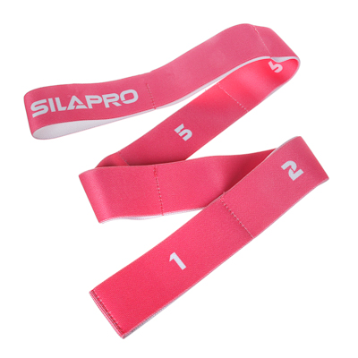 silapro эспандер-лента с 8 захватами для йоги, растяжки и пилатеса, 90x4см, сопр. 7-10кг, 2 цвета